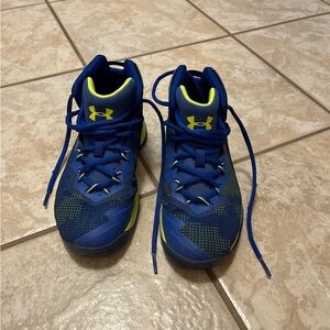 Under Armour Kids Blue and Green Athletic Shoes